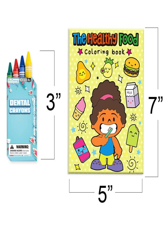 ArtCreativity Dental Coloring Book Kit for Kids - Includes 12 Mini Coloring Books and 12 Boxes of 4 Crayons Each - Fun Birthday Party Favors, Party Supplies, Great Gift Idea for Boys & Girls. - Image 5