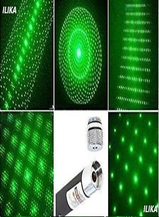 ILIKA قلم ليزر أخضر فائق القوة من إيليكا للعروض التقديمية مع غطاء قابل للتعديل لتغيير تصميم المشروع | مؤشر ليزر بمدى 2000 متر | تأثير إضاءة ديسكو إضافي - Image 2