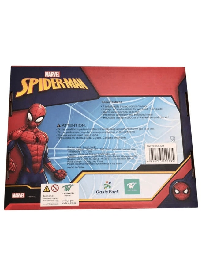 Tiny Wheel Marvel Spiderman 4-Compartment Double Lock Tritan Lunch Box Multicolor - Image 5