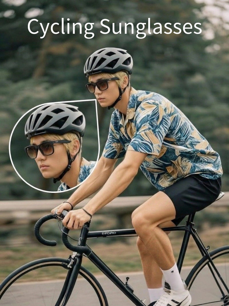 Police RB Men's Cycling Glasses Classic Sport Sunglasses Black Framed with UV Lenses - Image 2