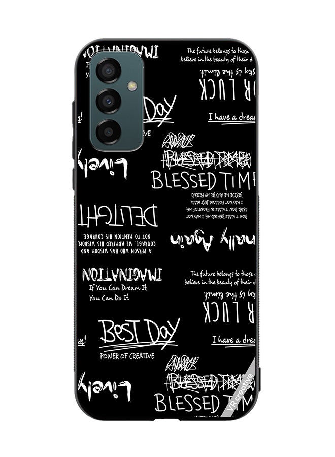VR CREATIVE Protective Case Cover For Samsung Galaxy M23 Alligraphy And Lettering Black Design Multicolour - Image 1