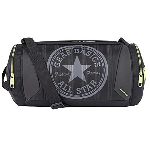 Gear Polyester Black and Green Travel Duffle (DUFPRO2000103) - Image 1