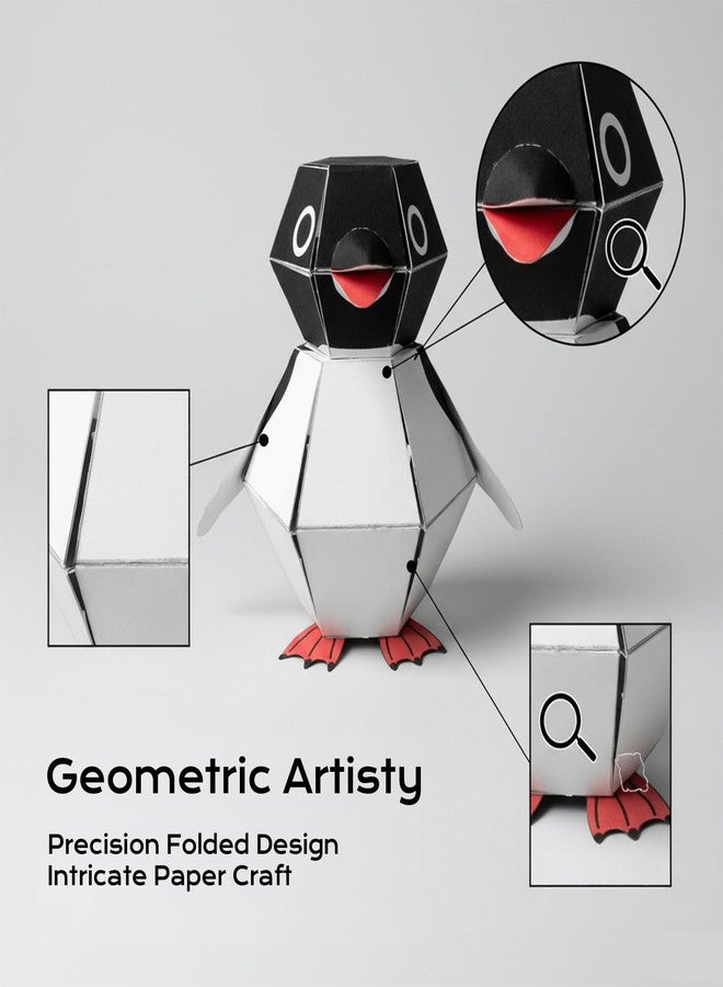 Ruirgo 2Pack Bouncing Buddy Penguin Craft Kit,3D Cute DIY Origami Jumping Penguin,Fun Creative Handmade Origami,Intellectual Interactive Gift - Image 4