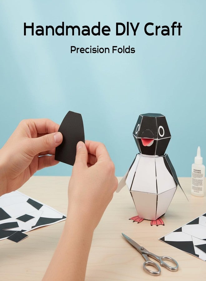 Ruirgo 2Pack Bouncing Buddy Penguin Craft Kit,3D Cute DIY Origami Jumping Penguin,Fun Creative Handmade Origami,Intellectual Interactive Gift - Image 2