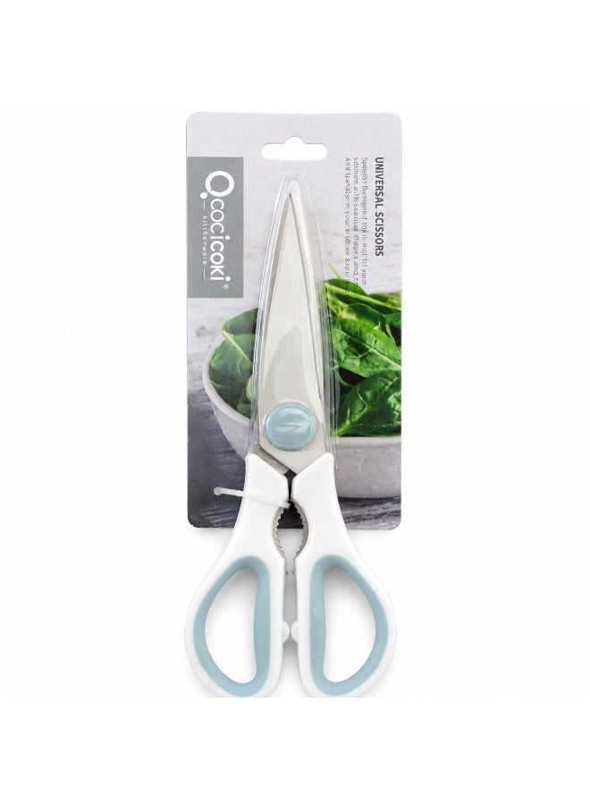 Kitchen Scissors Stainless Steel Food-Grade BPA-Free Handle Protective Cover Ergonomic Grip for Poultry Seafood Vegetables (Green Mint) - Image 1