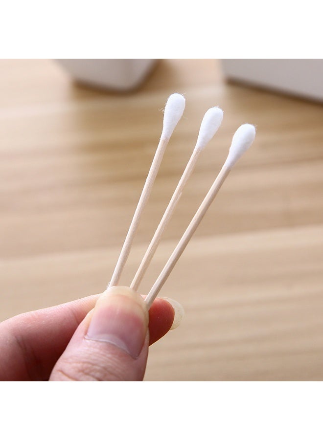 400 -Pieces Round and Pointed Double End Cotton Swabs Paper Sticks Biodegradable Hypoallergenic Cleansing Care Beauty Makeup Tools (White) - Image 5