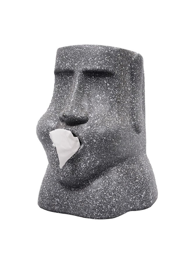 Creative Easter Island Statue Tissue Box Holder Resin Stone Portrait Napkin Dispenser Novelty Paper Towel Cover for Home Hotel Cafe Kitchen Decor - Image 1
