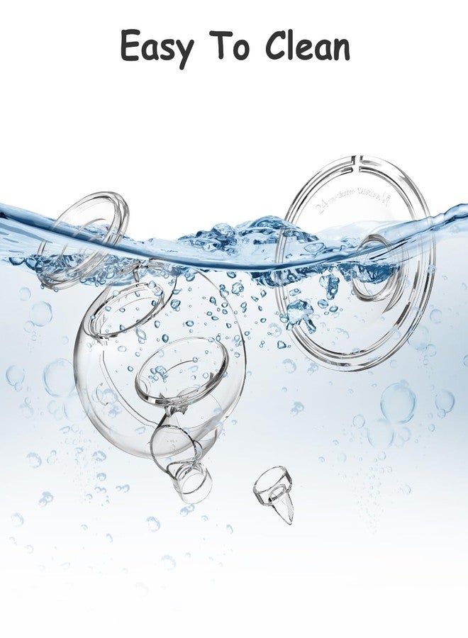 قطع غيار لمضخات الثدي القابلة للارتداء، ملحقات أكواب تجميع الحليب، متوافقة مع Momcozy TSRETE S12 S9 Kmaier S12، تشمل صمامًا على شكل منقار البط، شفة 24 مم، غشاء سيليكون، وصلة - Image 5