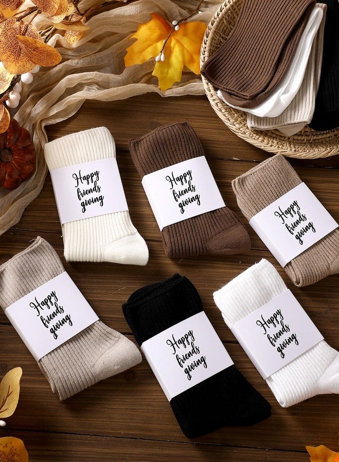 جيسيري مجموعة جيسيري المكونة من 12 زوجًا من جوارب عيد الشكر النسائية، جوارب قطنية فضفاضة، هدية مثالية للأصدقاء في عيد الشكر، ملابس وأحذية، لون محايد - Image 3