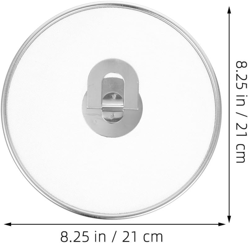Alipis 2pcs Stainless Steel Splatter Screen for Cooking Frying Pan Mesh Oil Splash Guard Anti-spatter Cover 21cm for Home Kitchen Frying and Sautéing - Image 2