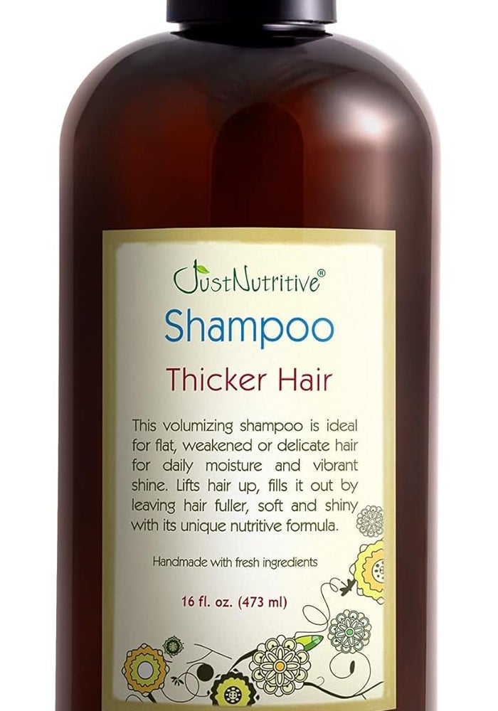 Just Nutritive Thicker Hair Shampoo - Volumizing Formula for Fuller, Healthier Hair - Image 1
