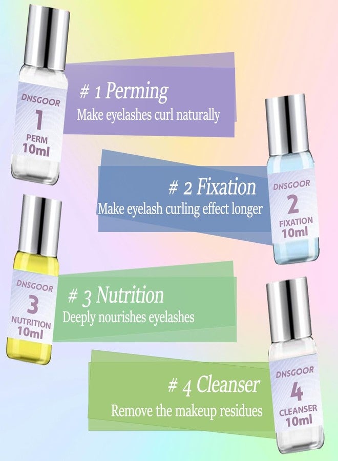 DNSGOOR 2024 Upgraded Large Capacity 4 in 1 Lash Lift Kit Professional Eyelash & Brow Lamination Set with Black Lasting for 8 Weeks DIY Tools at Home & Salon Supplies - Image 3