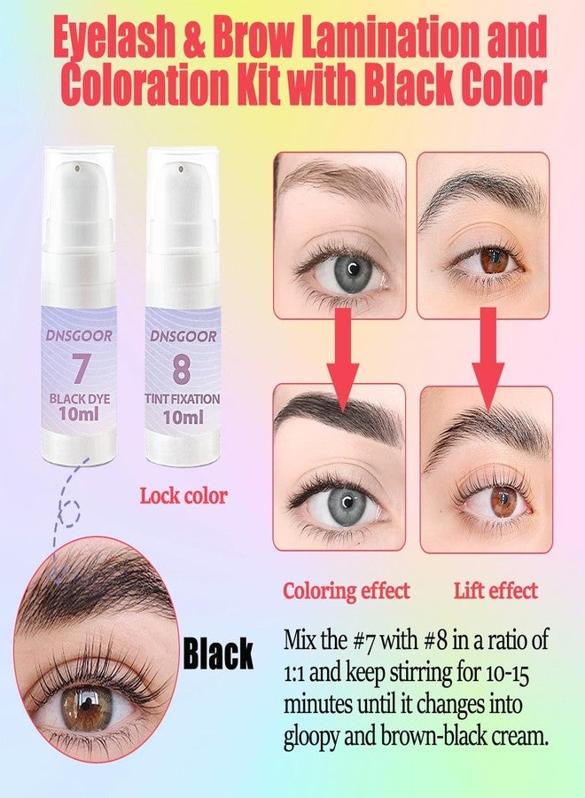 DNSGOOR 2024 Upgraded Large Capacity 4 in 1 Lash Lift Kit Professional Eyelash & Brow Lamination Set with Black Lasting for 8 Weeks DIY Tools at Home & Salon Supplies - Image 5