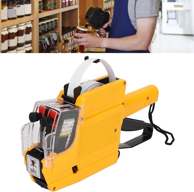 Sorandy Mx-6600 Pricing Label Gun, 10 Digits 2 Lines, Color, Inkjet, Office, Retail, Grocery, Organization, Marking - Image 2