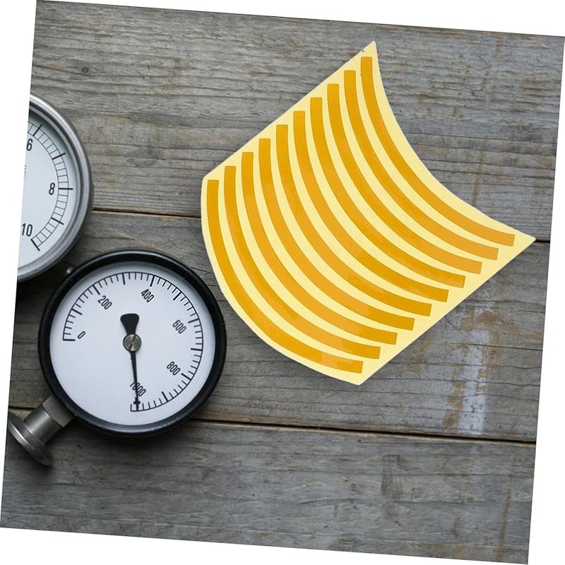 60 Pcs Reflective Pressure Gauge Limit Decals Adhesive Stickers 10 5X0 5CM Green Yellow - Image 5
