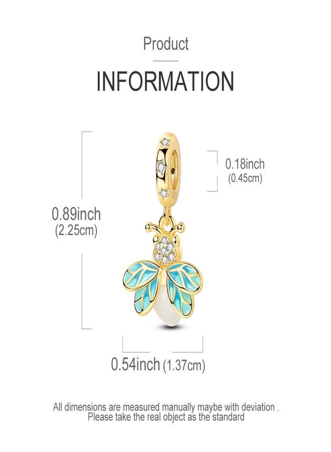 LAZA Charms Bead for Bracelets and Necklaces S925 Sterling Silver Golden Glowing Bees Charm For Women Jewelry Present - Image 5