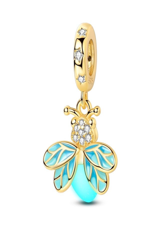 LAZA Charms Bead for Bracelets and Necklaces S925 Sterling Silver Golden Glowing Bees Charm For Women Jewelry Present - Image 1