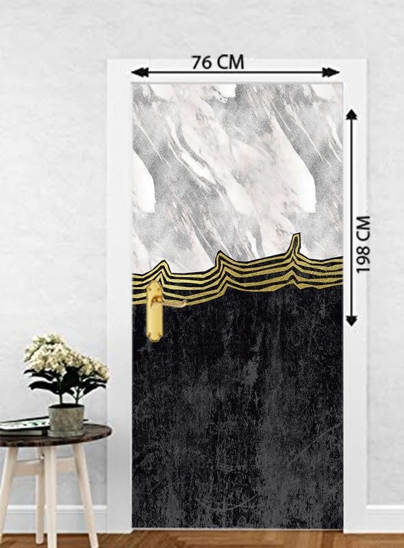 DECOR PRODUCTION Door Wallpaper | Strong PVC Material Decorative Sticker | Wallpaper for Home Doors/Almirah, Home Decor Items etc (Self Adhesive Door Deca, 30x76 Inch)_25 - Image 5