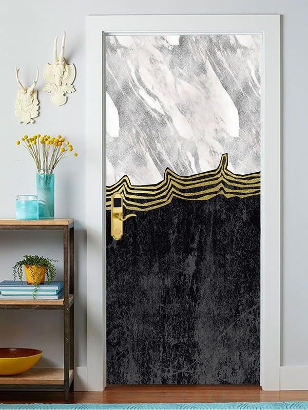 DECOR PRODUCTION Door Wallpaper | Strong PVC Material Decorative Sticker | Wallpaper for Home Doors/Almirah, Home Decor Items etc (Self Adhesive Door Deca, 30x76 Inch)_25 - Image 3