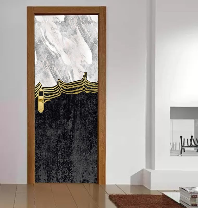 DECOR PRODUCTION Door Wallpaper | Strong PVC Material Decorative Sticker | Wallpaper for Home Doors/Almirah, Home Decor Items etc (Self Adhesive Door Deca, 30x76 Inch)_25 - Image 2