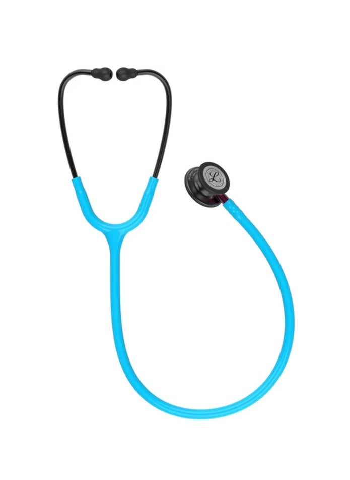 Littmann Littmann Classic III Monitoring Stethoscope: Smoke & Turquoise - Pink Stem 5872  - Image 4