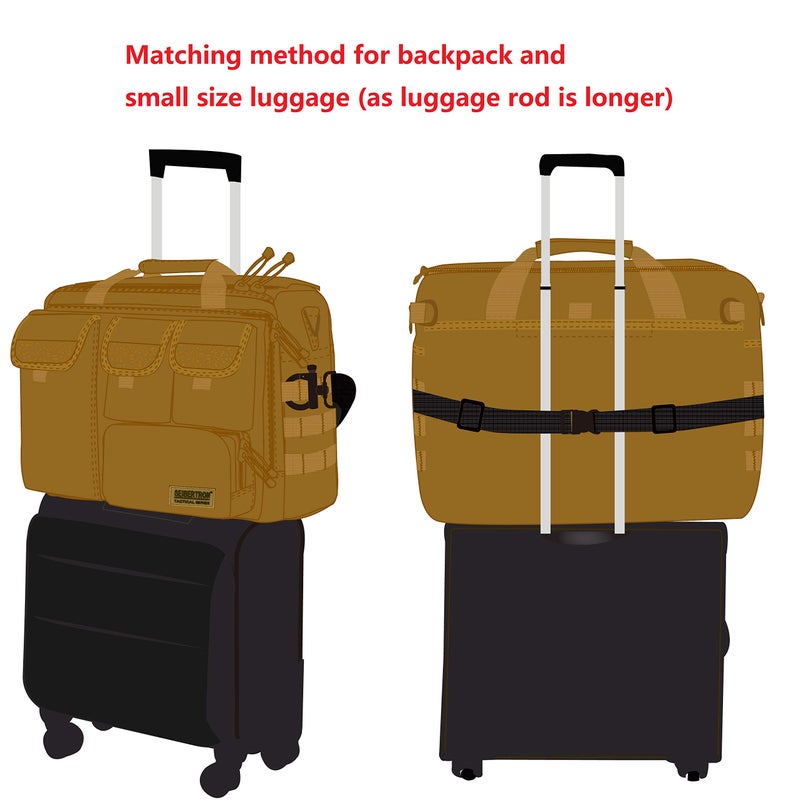 Seibertron Seibertron Adjustable Utility Luggage Straps Travel Bag Or Backpack Accessories Design Laptop Bag Handbags Fit for Large Or Small Luggage Suitcase Baggage with Quick-Release Buckle Black  - Image 4