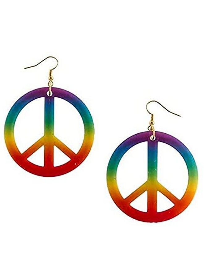 Amscan Tie Dye Peace Earrings ; Rainbow ; 1 Pair - Image 4