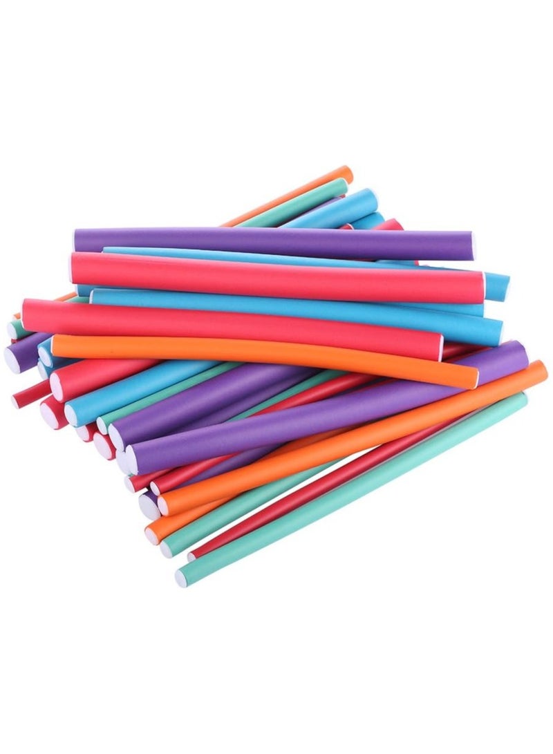 BLOOMING TIME 36-pack Hair Rollers Durable Foam Curler Roller Set Hair Bendy Curlers Tool DIY Salon Hair Styling Curling Sticks with Case, Foam Hair Roller for Short, Medium and Long Hair - Image 1