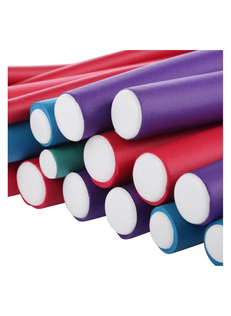 BLOOMING TIME 36-pack Hair Rollers Durable Foam Curler Roller Set Hair Bendy Curlers Tool DIY Salon Hair Styling Curling Sticks with Case, Foam Hair Roller for Short, Medium and Long Hair - Image 5