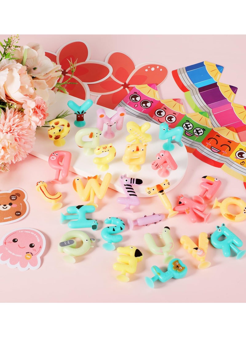 Excefore Suction Cup Letters Toys, Washable Alphabet Educational Toys Learning Spelling Games Educational Bath Toys Kids Interactive Toys Alphabet Learning Toys for Toddlers(Set of 26)  - Image 3