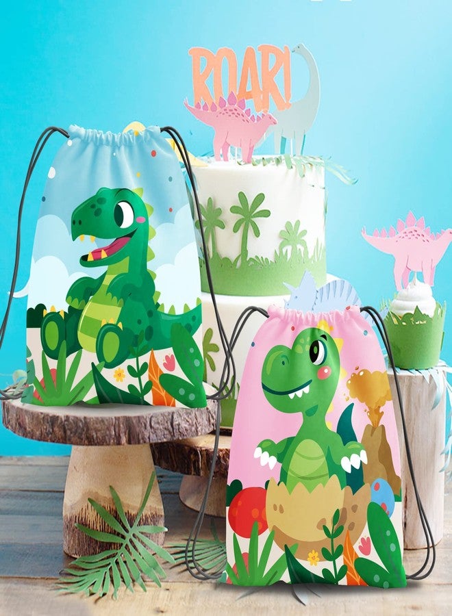 PADELO 12 Pack Dinosaur Party Supplies Favors Drawstring Bags for Kid’s Birthday as Loot and Goodie bags for Gifts Candy and Snacks School Travel Toy Storage Bag - Image 4