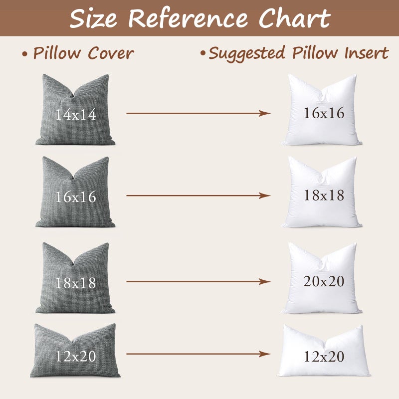 Artscope Synthetic Down Pillow Insert, 16x16 Down Alternative Throw Pillow Insert. Ultra Soft Fluffy Sleeping Pillow with 100% Cotton Cover, Decorative Pillows Set of 4-White. - Image 3