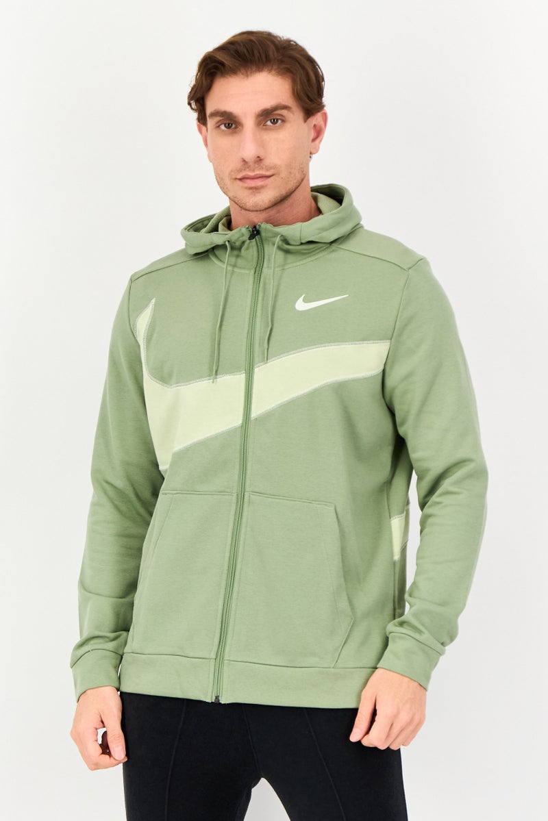 Nike هودي تدريب بأكمام طويلة للرجال بتقنية دري فيت، أخضر - Image 1
