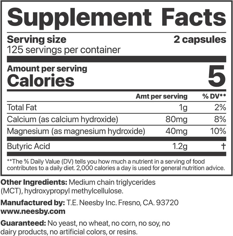 Jigsaw Health Butyrex Dietary Supplement - Calcium, Magnesium, and Butyric Acid - 250 Capsules - Image 2