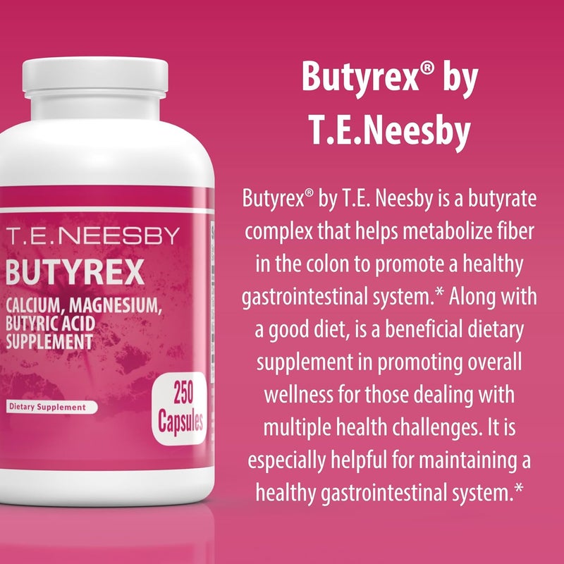 Jigsaw Health Butyrex Dietary Supplement - Calcium, Magnesium, and Butyric Acid - 250 Capsules - Image 3