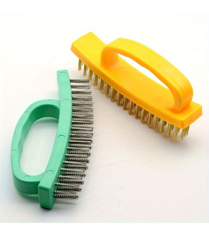 1pc D Shaped Wire Brush Durable Multifunctional Cleaning Tool For Tough Scrubbing Rust Removal Dirt Elimination Deep Cleaning Grime Paint Residue Surface Safe - Image 2