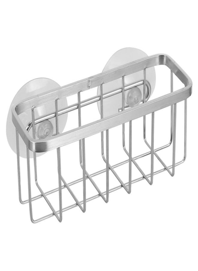 SOLUSTRE Sink Sponge Holder Suction Cup Sponge Holder for Kitchen Sink No Drilling Organizer with Hanging Storage for Dish Cloth Soap Washcloth and Small Cleaning Accessories 5.70 X 2.40 X 2.16 in - Image 1