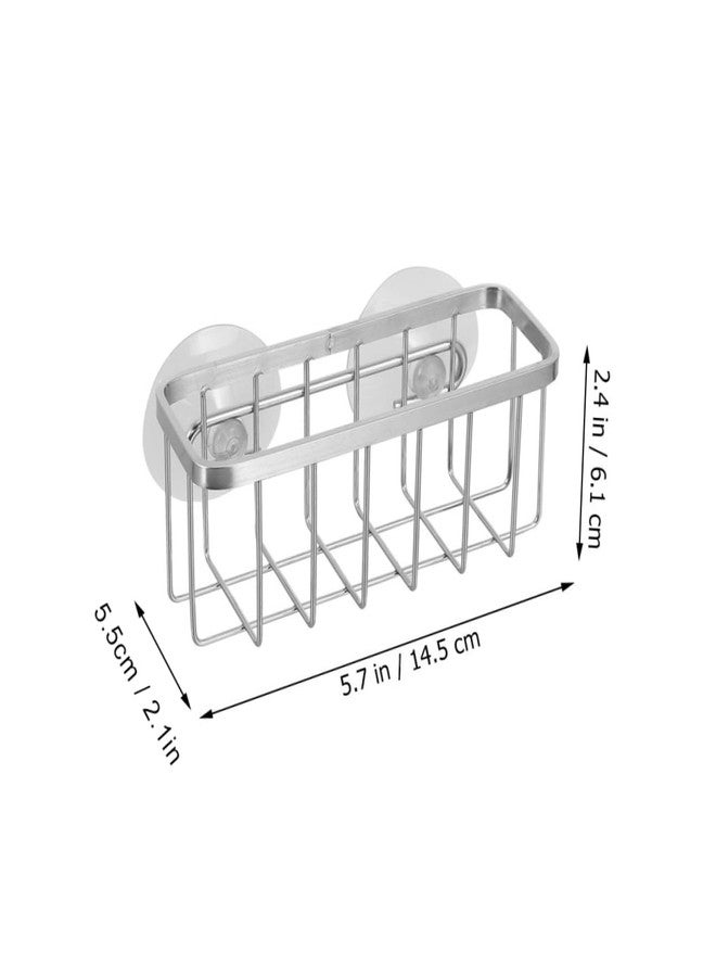 SOLUSTRE Sink Sponge Holder Suction Cup Sponge Holder for Kitchen Sink No Drilling Organizer with Hanging Storage for Dish Cloth Soap Washcloth and Small Cleaning Accessories 5.70 X 2.40 X 2.16 in - Image 3