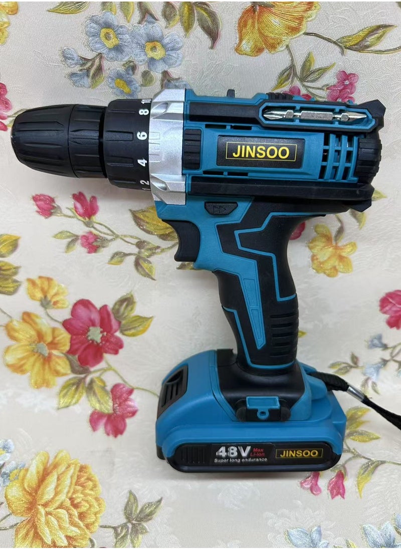JINSOO JINSOO 3/8-inch cordless drill Set | 3-in-1 multi-functional | 25-speed torque adjustment | 24-piece accessory set  - Image 2