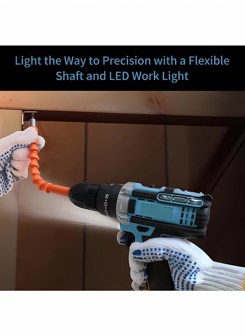 JINSOO - JINSOO 48v rechargeable drill, 3/8 inch drill with lithium battery and charger set, 3 function +25 speed adjustable drill, 36 pieces with multiple accessories drill set - Image 1