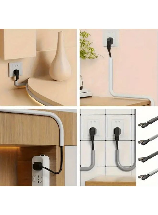 White Round Self Adhesive Cable Cover To Hide Wires Waterproof Durable - Image 1