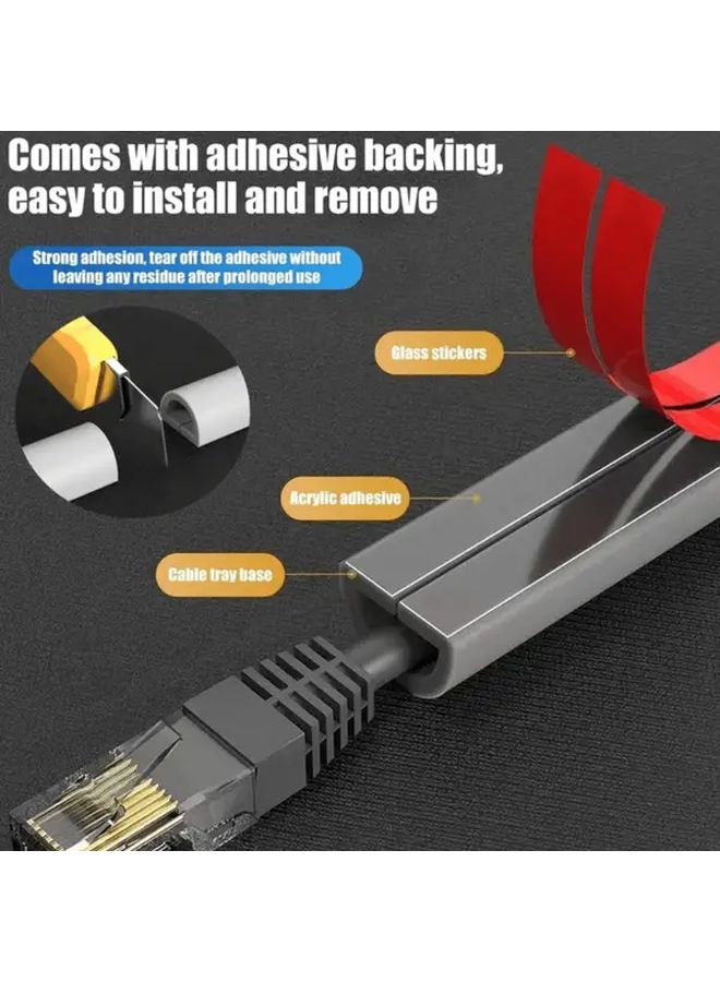 White Round Self Adhesive Cable Cover To Hide Wires Waterproof Durable - Image 5