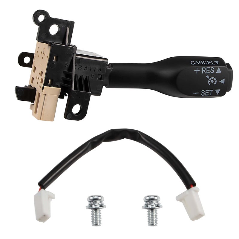 NFSpeeding Automotive Cruise Control Switches Fits 2001-2023 Corolla Camry Highlander RAV4 Matrix Tundra for Tacoma 4Runner Tundra RAV4 Sienna Avalon, Replaces # 84632-34011(Black) - Image 1