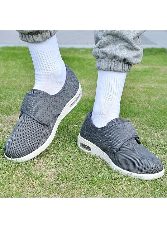 youyun Women's Diabetic Shoes with Adjustable Closure,Non-Slip Wide Width Lightweight Shoes for Edema Plantar Fasciitis Bunions Arthritis Swollen Feet - Image 2