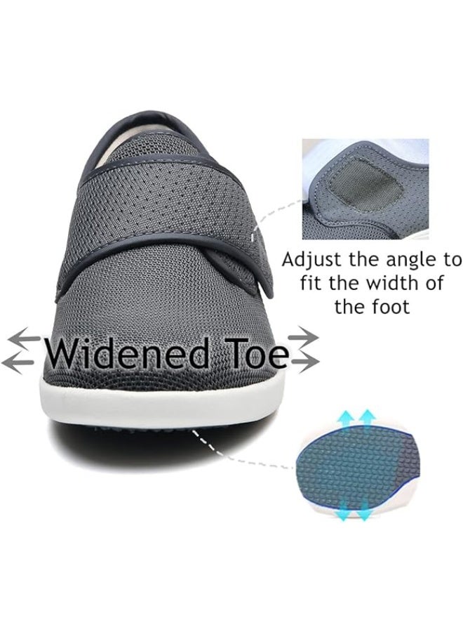 youyun Women's Diabetic Shoes with Adjustable Closure,Non-Slip Wide Width Lightweight Shoes for Edema Plantar Fasciitis Bunions Arthritis Swollen Feet - Image 5