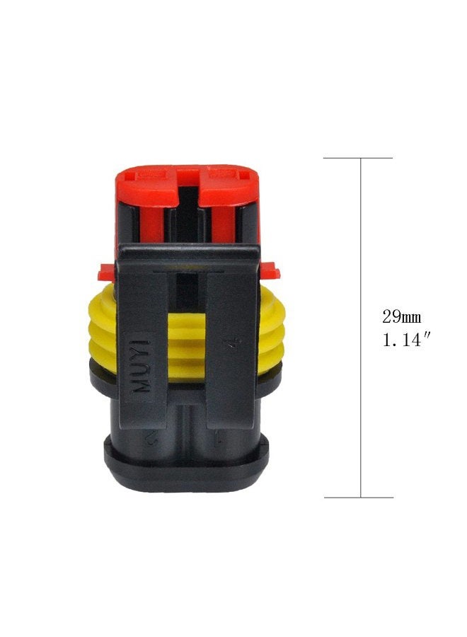 MUYI 10 Kit 2 Pin Way Waterproof Electrical Connector 1.5mm Series Terminals Water Resistend - Image 4