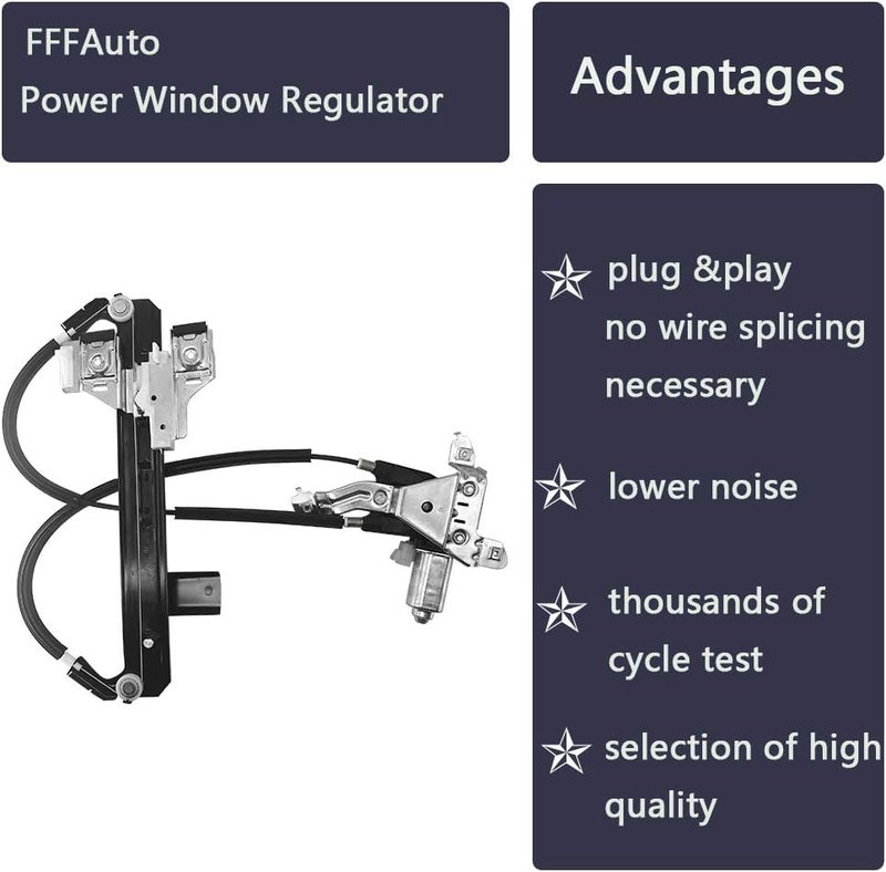 FFFauto 748-229 Rear Right Passenger Side Window Regulator Motor for Cadillac Escalade, Chevrolet Tahoe, GMC Yukon (2000-2006) - Image 4