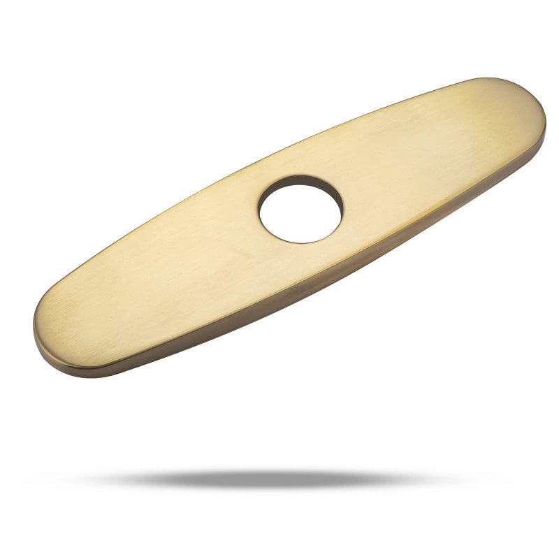 VFAUOSIT Kitchen Faucet Deck Plate  Faucet Covers Escutcheon For 1 Or 3 Hole Bathroom Or Kitchen Sink Faucet 10 "" Sink Hole Cover Stainless Steel Brushed Gold - Image 1
