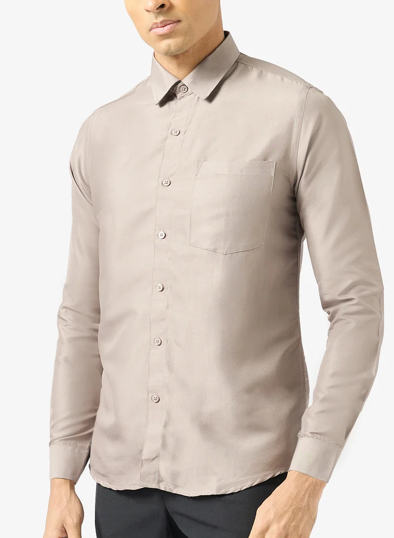 روبرت وود قميص قطني صلب بيو-واش