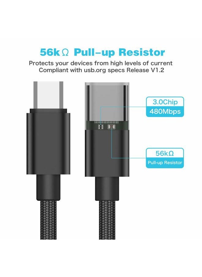 USB C to Micro USB Adapter, KUXIYAN (2 Pack) Type C Female to Micro USB Male Charger Connector Support Charge & Sync Compatible with Samsung Galaxy S7 Edge S6, LG Nexus 5 4 and Micro USB Devices-Black